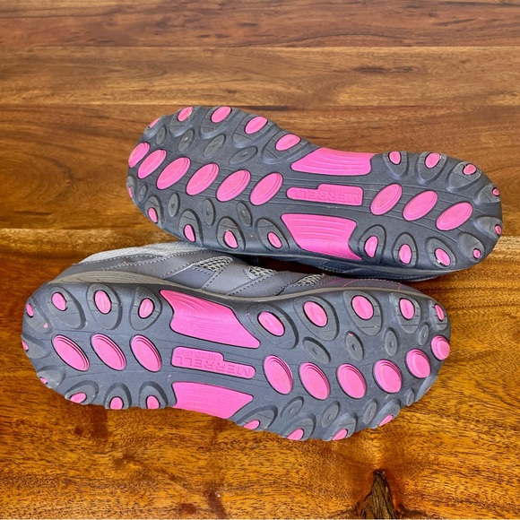 Merrell Girls 6.5 Trail Chaser Hiking Shoes Sneakers Gray Pink - Picture 10 of 11
